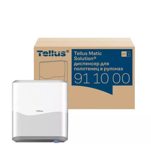 911000 HT1 Диспенсер для полотенец в рулонах белый Tellus Matic Solution®