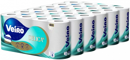 T319 Туалетная бумага Veiro Professional Home Premium, 3 слоя, 15м (6 пачек*8 рулонов)