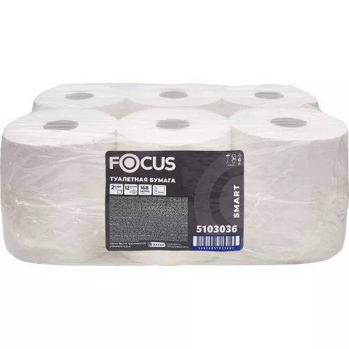 5103036 Focus Smart Jumbo Mini Туалетная бумага 2сл (12рул*168м)
