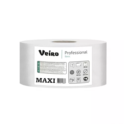 MAXI Veiro Lite Basic Туалетная бумага в больших рулонах, 1 слой (6 рулонов*420 метров)