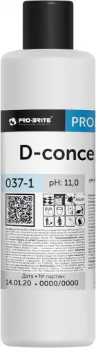037-1 Pro-Brite D-Concentrate Низкопенный концентрат-антистатик для полов и твёрд. поверх.,0,5-5%,1л