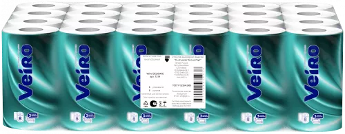 T319 Туалетная бумага Veiro Professional Home Premium, 3 слоя, 15м (6 пачек*8 рулонов)