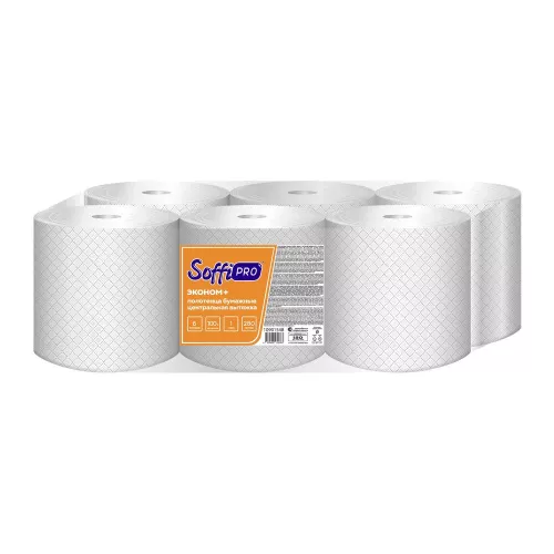 10901548 SoffiPro Полотенца рулонные с центральной вытяжкой 1сл (6рул*280м)