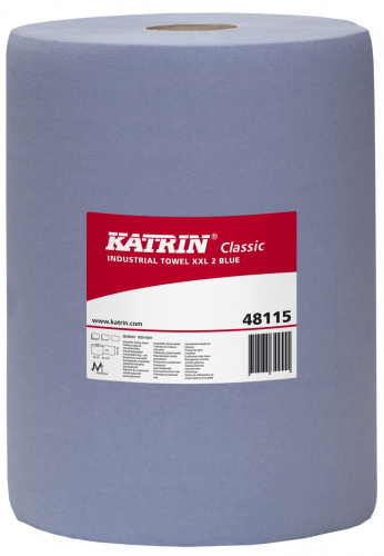 481153 Katrin Classic Industrial Towel XXL2 Blue laminated Бумажный протирочный материал,2рул.*упак.